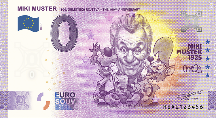MIKI MUSTER 0 € Miki-Muster-0 €-bankovec-Matjaž-Učakar-Čebelarska-zveza-Slovenije-2025